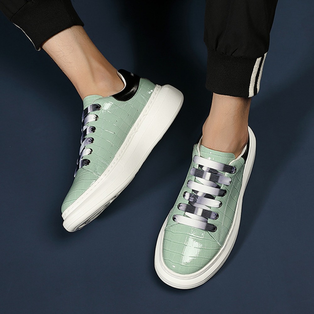 New Fashion White Sports Shoes Men's Thick-Soled Trendy Casual Shoes Sneakers