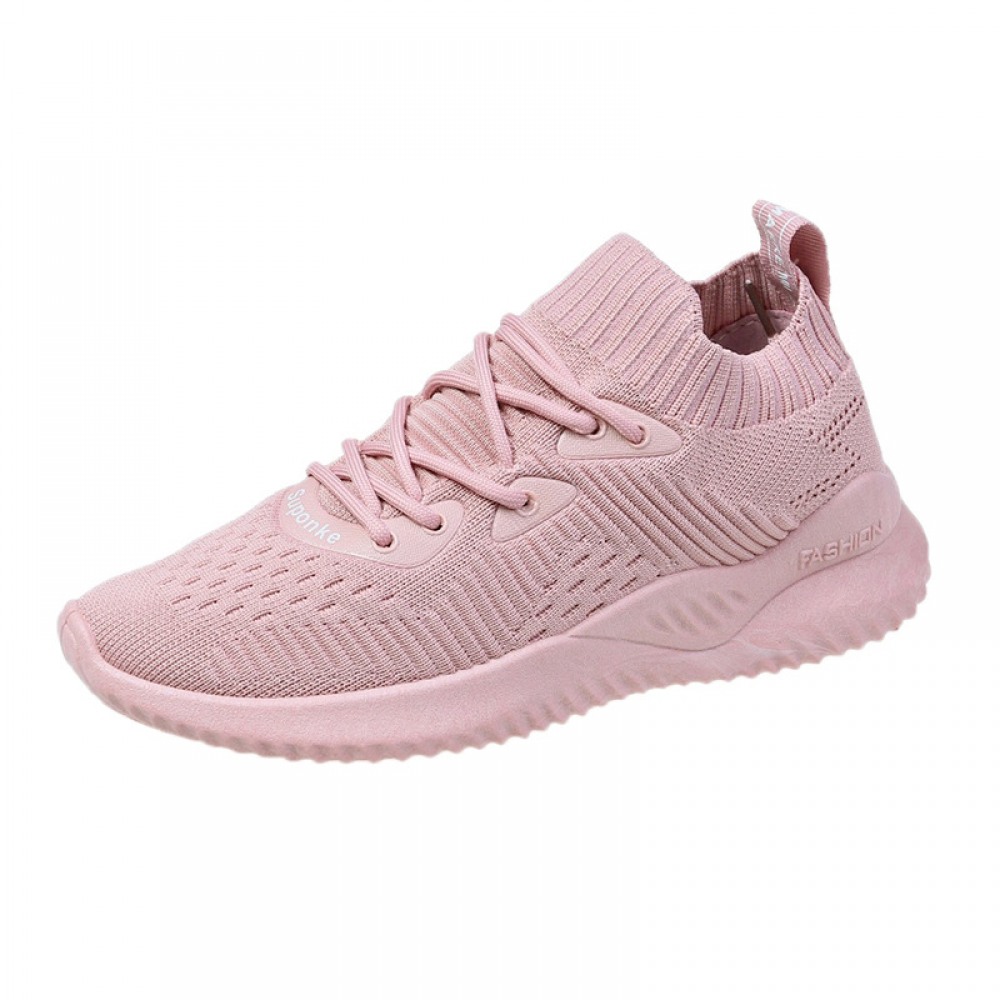 Flying Woven Stretch Socks Shoes Women Spring and Summer Breathable Student Casual Lightweight Running Shoes White